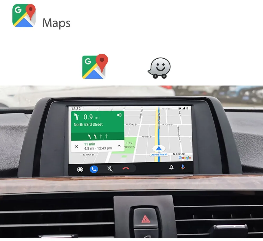 Andream беспроводной CarPlay Android авто интерфейс коробка для BMW 4 5 серии F32 F33 F36 F10 F11 F07 GT NBT системы Mirrorlink IOS