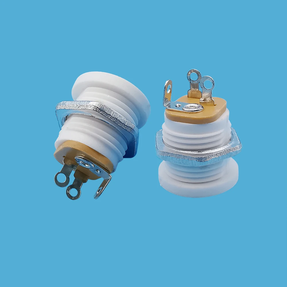 DC022 DC Power Socket 5.5 x 2.1mm Connectors Panel Mounting DC-022 White | Обустройство дома