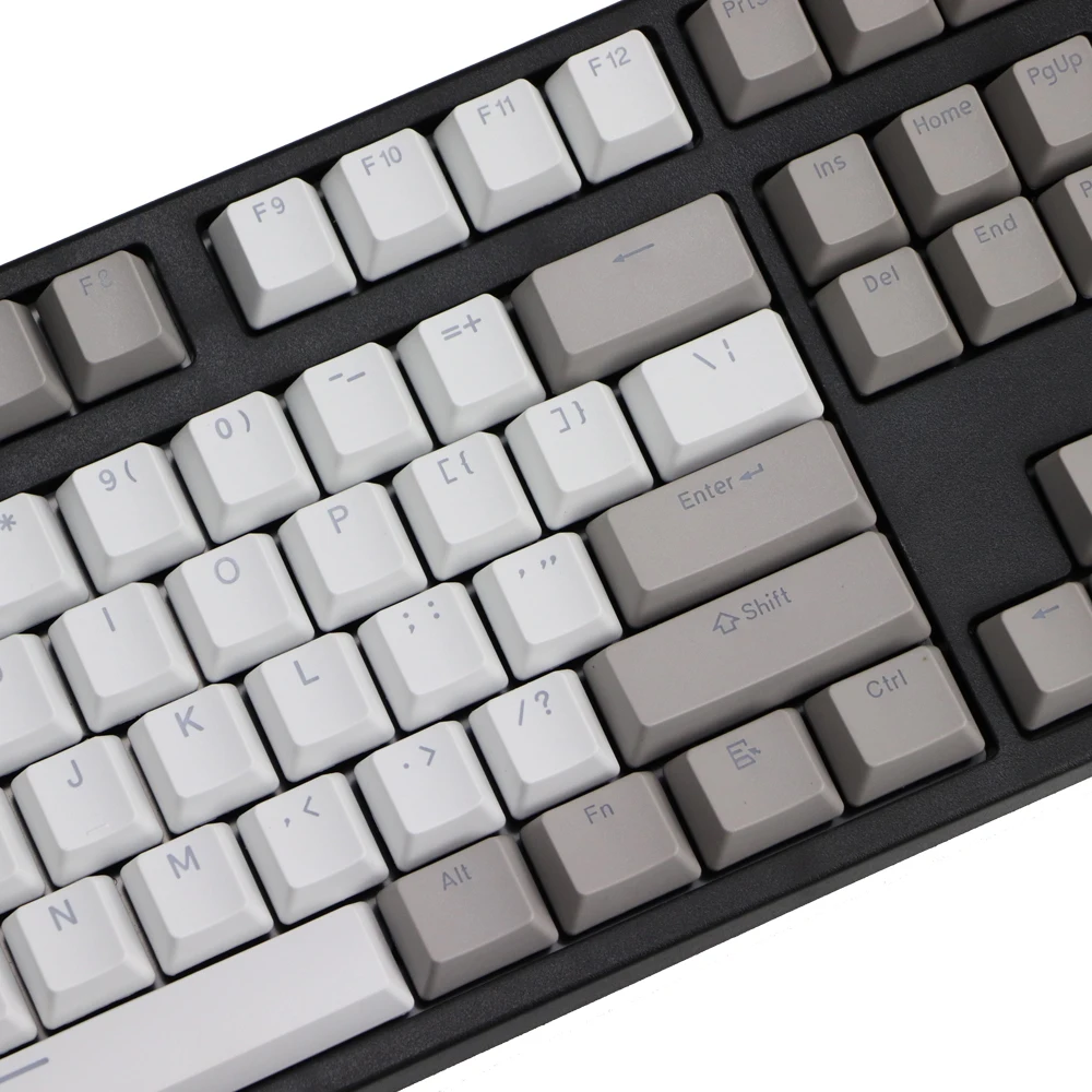 Ретро серый pbt двойной выстрел keycap oem с подсветкой колпачки для механических клавишных 87 tkl 104 108 ansi колпачки для ключей