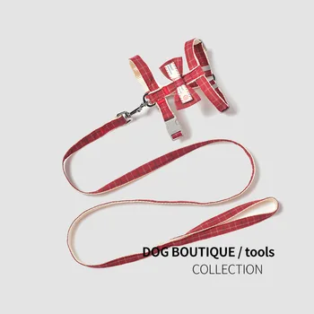 

New Style Cat Hand Holding Rope Lattice liu mao sheng Anti-Break Free Dog Butterfly Bowknot xiong bei dai Pet Supplies