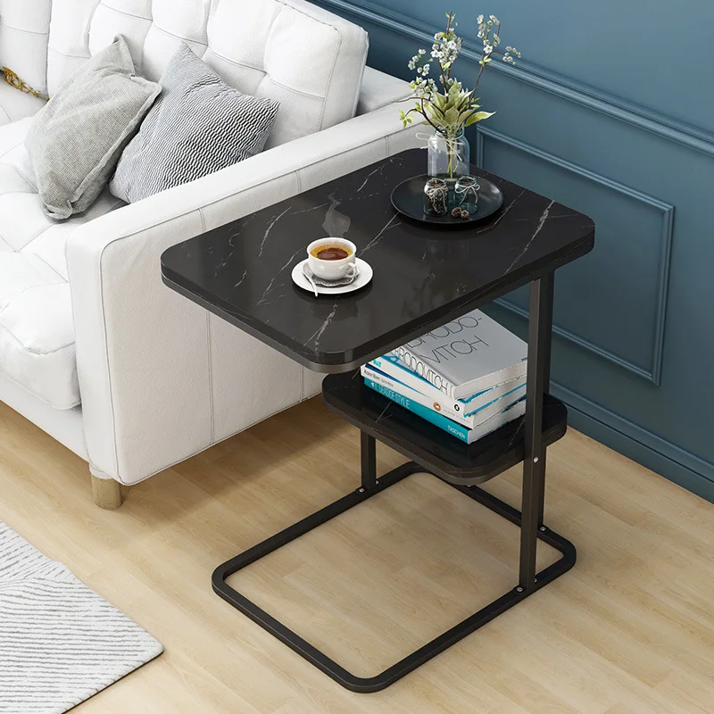  Creative multi-function side table living room small tea table sofa corner iron frame sqaure round 