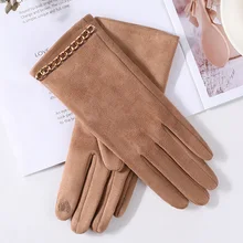 Femme feminino luvas de inverno chapéu de natal decoração de cristal meninas luvas de pele feminino quente macio feminino mitten guantes mujer