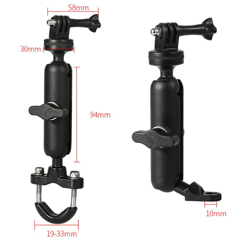 Motorcycle Bike Camera Holder Handlebar Mirror Mount Bracket 1/4 Metal Stand For GoPro Hero8/7/6/5/4/3+ Action Cameras Accessory-4