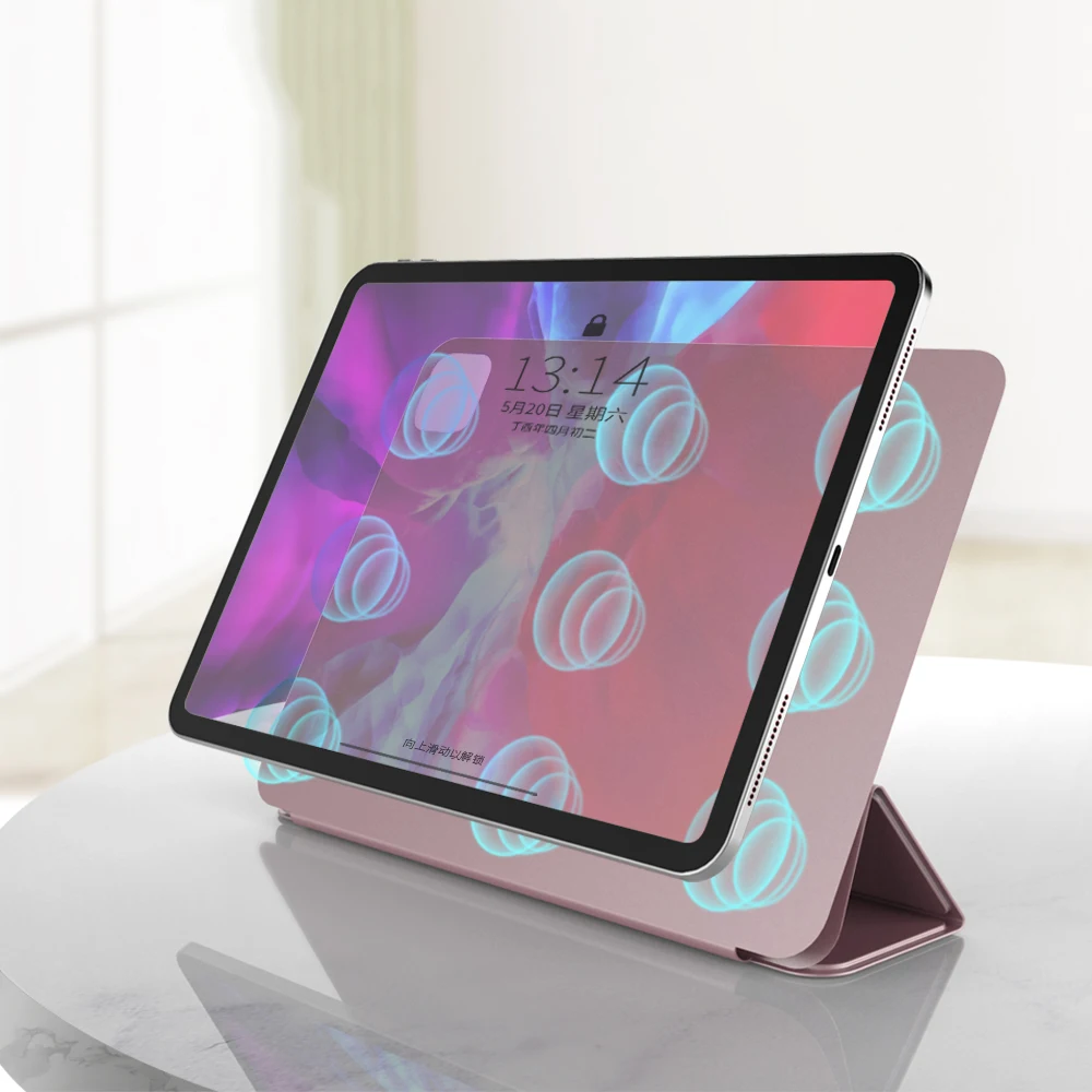 

GOLP Ultra Slim PU Leather Magnetic Trifold Smart Case For iPad Air 4 10.9 2020 Pro 11 12.9 Inch 2018 Cover