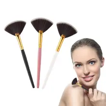 1pc Soft Slim Fan Shape Makeup Brush Highlighter Face Powder Brush Beauty Make up Cosmetic Tools Accessories Make Up Maquiagem hot 1pc beauty women powder brush single soft face cosmetic makeup brush big loose shape foundation make up tool maquiagem