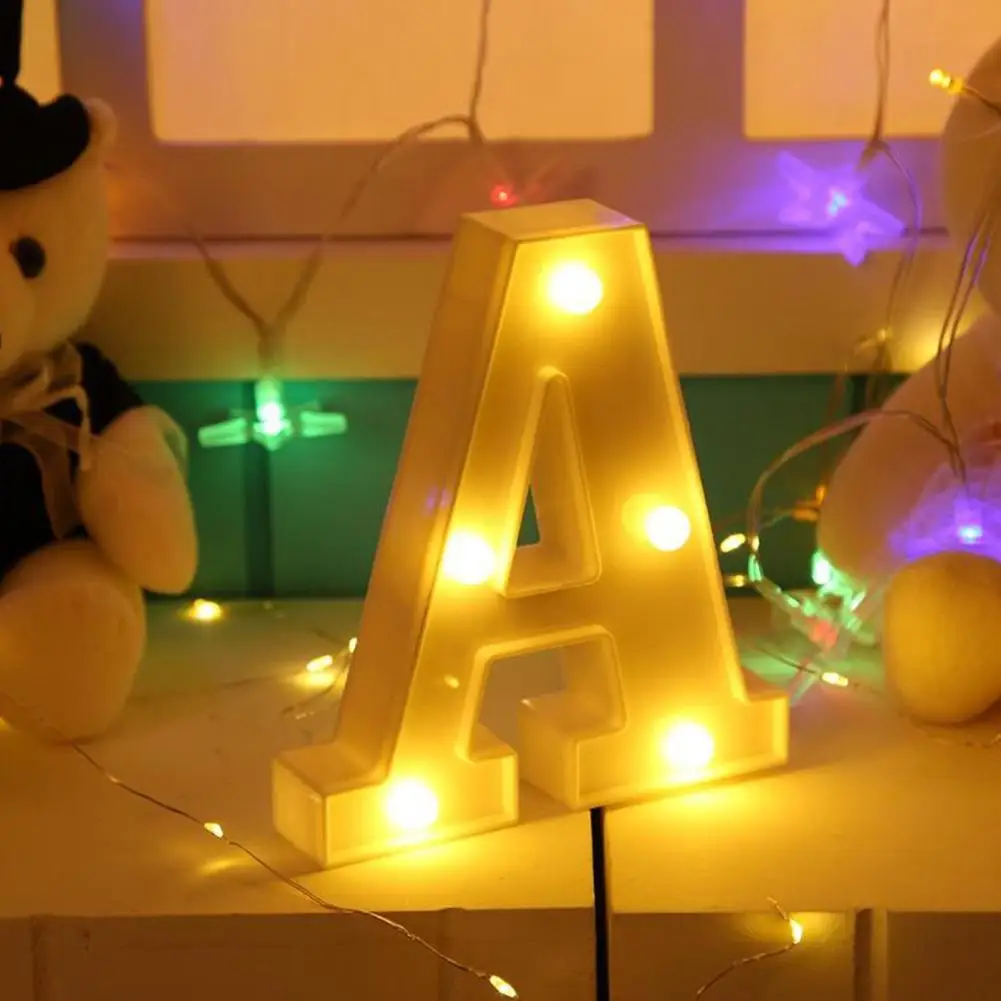 Светодиодный ночник шатер A-Z письмо теплый свет лампа для фестиваля Рождество романтическая атмосфера рождественское настенное украшение освещение