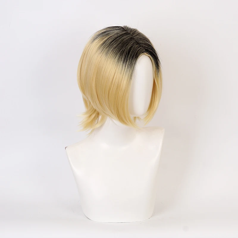 Paxbara Anime Haikyuu Kenma Kozume Tooru Dark Cosplay Wig Short Yellow Costume Play Wigs Halloween Costumes Hair With Keychain -Zentai shop online Hb84a8fceb74442f98665a322f3e9100cz.jpg