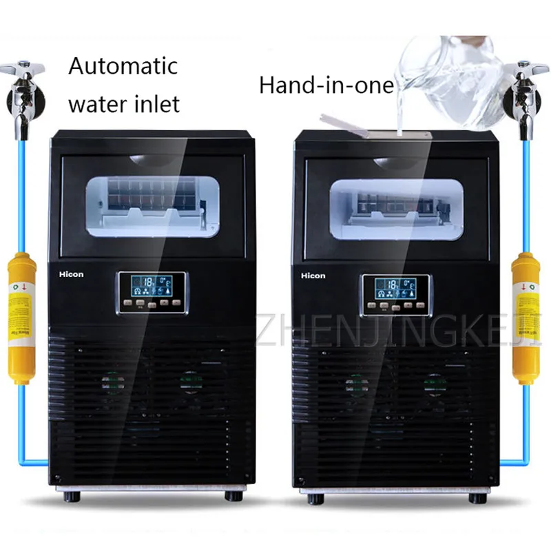 - Fully Automatic Ice Maker Machine 40kg Desktop Commercial Small Home Use Square Ice Cube Ice Making Tools Frozen Home Appliances