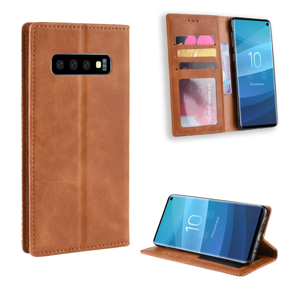 

Luxury Real cowhide genuine leather Phone cover wallet bag card slot flip case for Samsung A6S A7 A9 A9S A8S S10 S10e S10 Plus