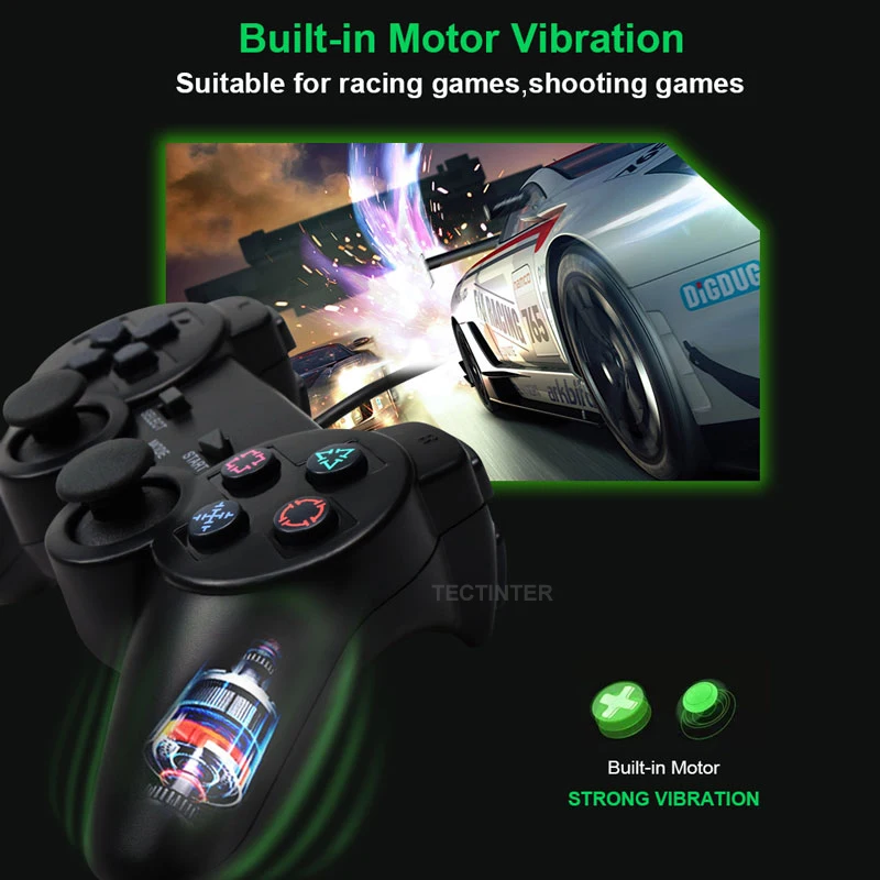 Wired Controller For PS2 Shock Remote For PlayStation 2