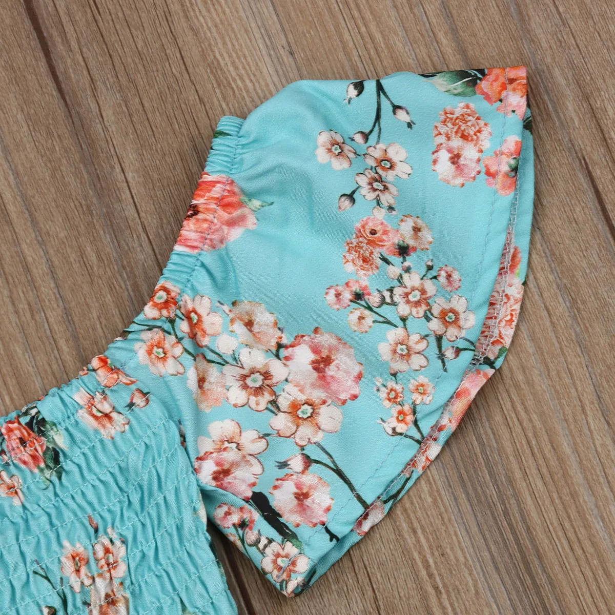 1-6 Years Toddler Kids Baby Girls Clothes Set Floral Off Shoulder Crop Tops Long Slit Wide Leg Pants Casual Outfits 2pcs Sets kids clothing set girls clothing set boys clothing set kids sweatshirt set