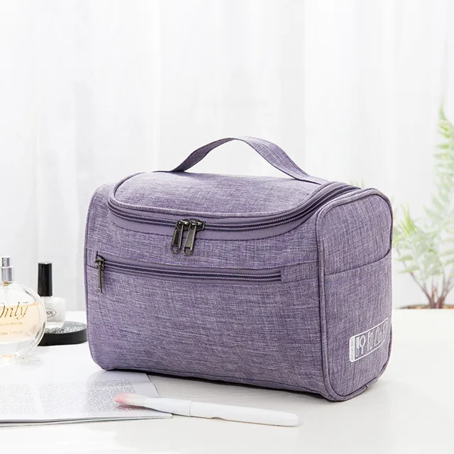 Light Purple Мужская подвесная косметичка для путешествий, набор для туалетных принадлежностей, моющаяся Сумочка, Женский органайзер для макияжа, для хранения, косметичка, красивые косметички, коробка, Новинка - Color: Light Purple