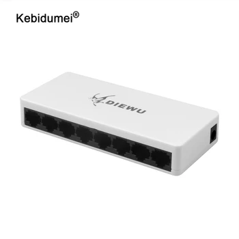 

kebidumei 10/100Mbps 8 Ports LAN Ethernet Network Switch High Performance Desktop Switches Ethernet With EU Adapter