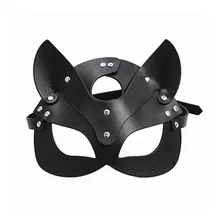  erotic Women Sexy Mask Half face fox Cosplay Leather sex Mask Halloween Party Mask Masquerade Ball Fancy Masks Punk collar 