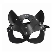 erotic Women Sexy Mask Half face fox Cosplay Leather sex Mask Halloween Party Mask Masquerade Ball Fancy Masks Punk collar