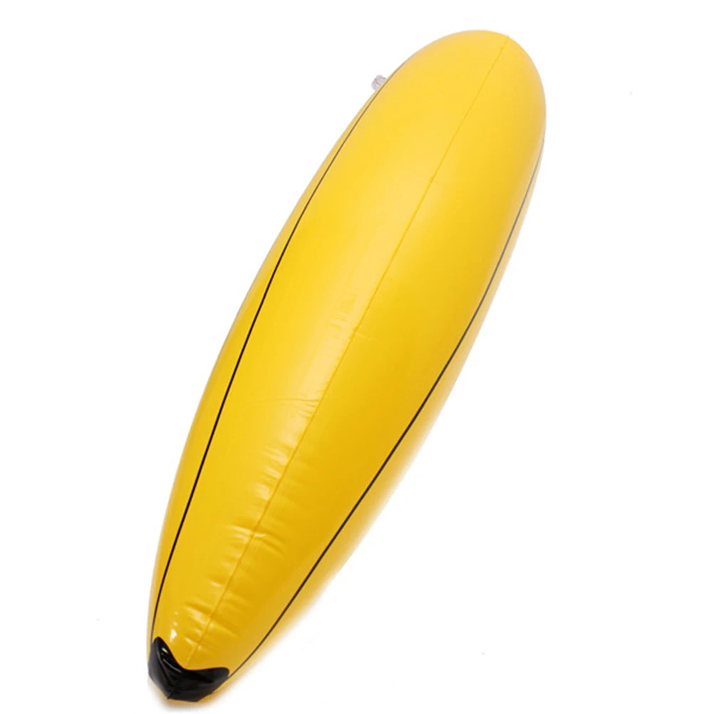 Easy Inflated With Mouth Lovely Inflatable Banana PVC Blow Up Pool Water Beach 66cm Party Cute Shape Children Kids Toy 3