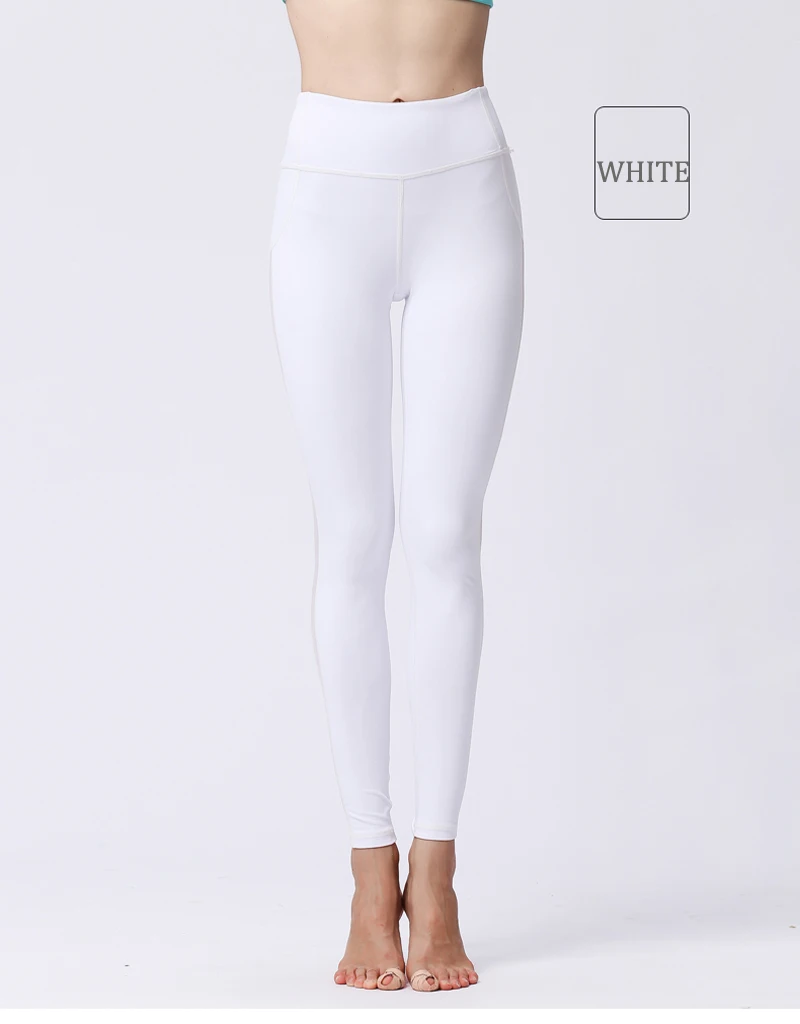 Solid color Sport Leggings Women Mesh stitching yoga pants High waist hip sweatpants for women push up gym pants#A8L6