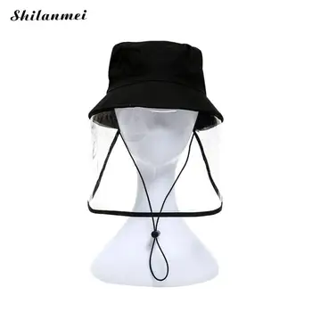 

Children Mask Epidemic Prevention Bucket Hat Unisex Fisherman Hats Women And Kids Cotton Fishing Cap Sun Caps Solid Color