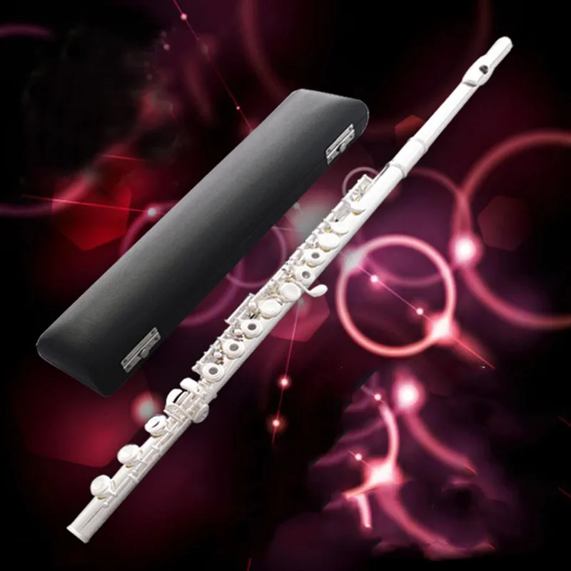

Best quality flute 17 Opening hole play music instrument C Tune and E key professional play flute with Mouthpiece Gift