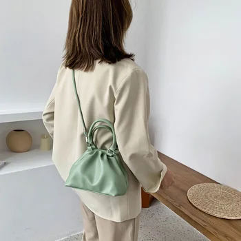 

Youth Ladies Small Square Bags Solid Candy Color Elegant Female Leather Shoulder Messenger Bags Small Clutch