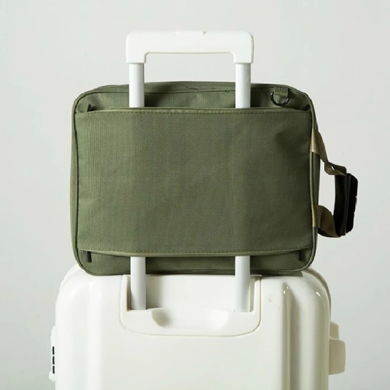 Высококачественные холщовые мужские дорожные сумки большой емкости двухслойный вещевой мешок Упаковка Кубики ручной Багаж зеленая сумка-Органайзер для путешествий