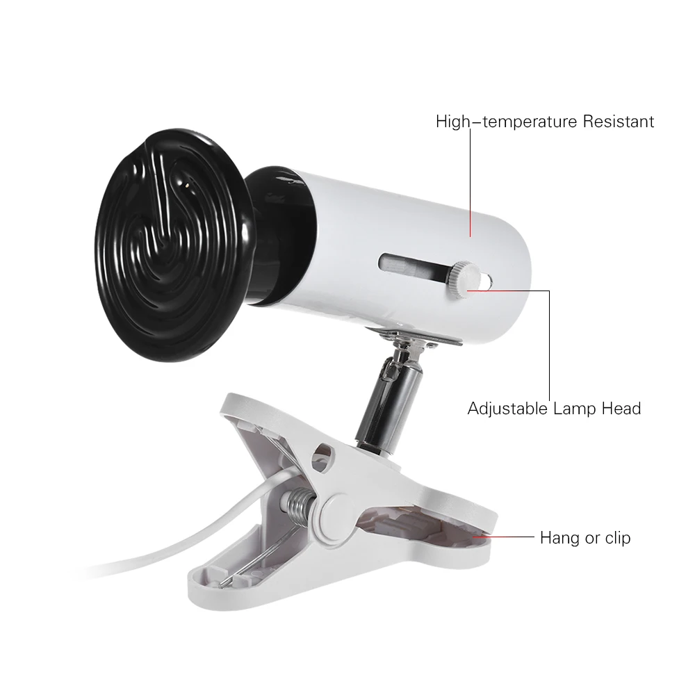 

Pet Heating Light Terrarium Heat Emitter 50W/100W Ceramic Lamp Bulb Temperature Controller for Reptiles Lizards Pet Brooder