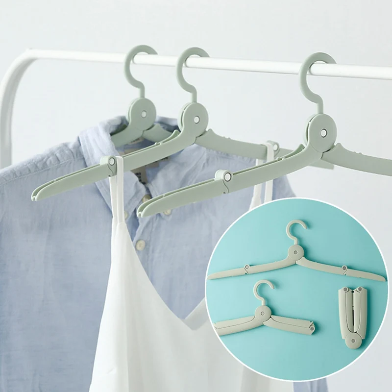 Mini Travel Folding Hangers Telescopic Portable Clothes Hanging Travel Slip Drying Rack Clothing Organizer