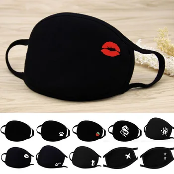 

2PCS Unisex Face Mask Cute Mouth Mask Cotton Fabric Anti Dust Pollution Masks For Uniex Keep Warm Mouth Face Mask