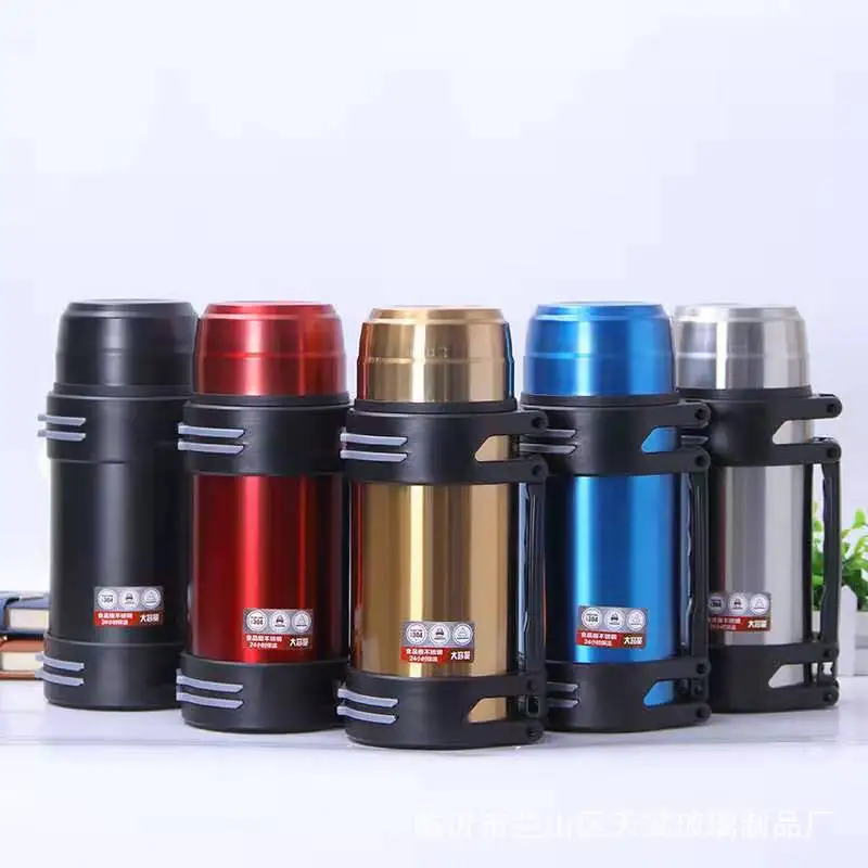 

304 Insulation Pot Large Capacity Insulated Stainless Steel Bottle Outdoor Sports Kettle Car Mounted Glass Travel Pot