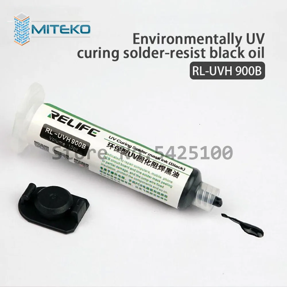 Relife RL-UVH900 УФ-паяльная маска PCB BGA краска предотвращает коррозионную дугу сварочные флюсы масло паяльная паста Флюс - Цвет: black