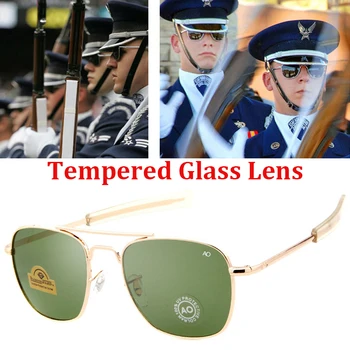 

New Fashion Aviation Sunglasses Men Brand Designer American Army Military Optical AO Sun Glasses For Male UV400 Oculos de sol