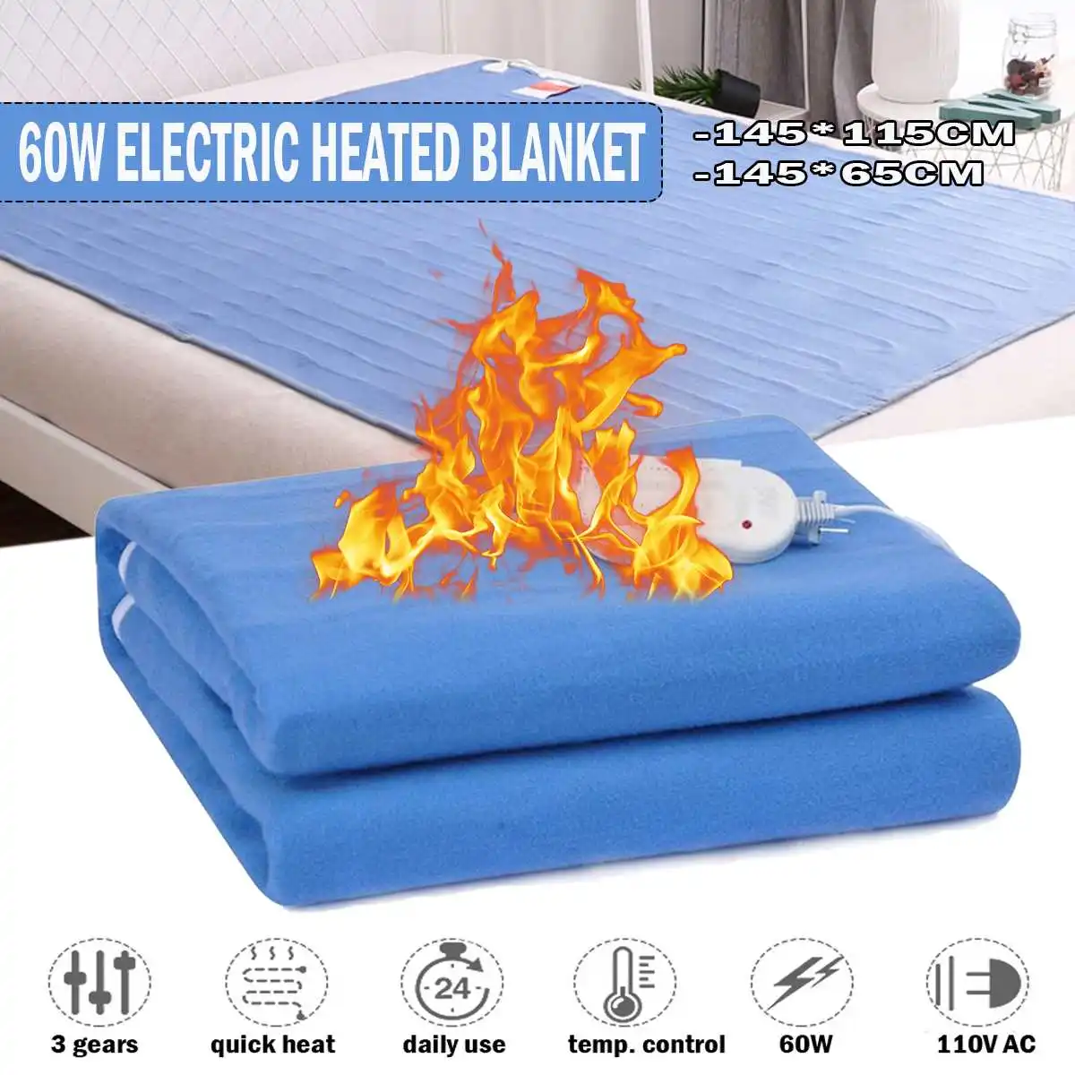

Electric Blanket Thicker Heater Body Warmer Heated Blanket Thermostat Electric Heating Blanket Electric Heating