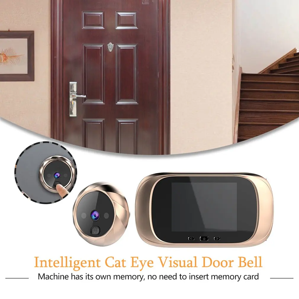 

2.8 inch LCD Color Screen Digital Doorbell 90 Degree Door Eye Doorbell Electronic Peephole Door Camera Viewer Outdoor Door Bell