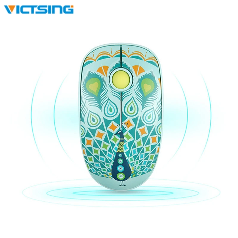 

VicTsing 1000DPI 2.4GHz Gaming Wireless Laptop Mouse Gamer Computer Mause Cartoon Usb Mouse Touch Wheel with AAA battery Gift