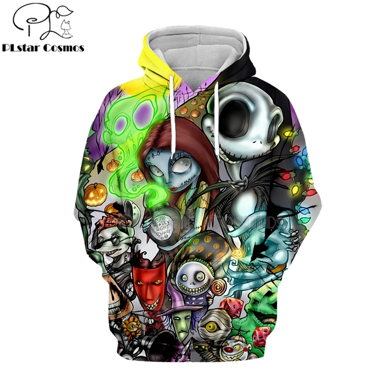 

PLstar Cosmos jack skellington Jack Sally 3d hoodies/shirt/Sweatshirt Winter Nightmare Before Christmas Halloween streetwear-40