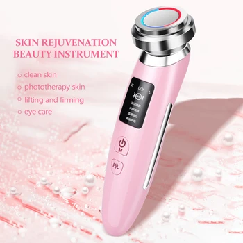 

Face Skin EMS Mesotherapy Electroporation RF Radio Frequency Facial LED Photon Skin Care Device Face Lift Tighten Beauty Machine