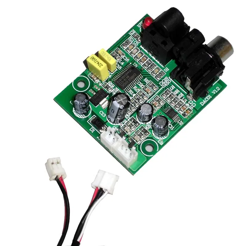 Lusya CS8416 CS4344 волоконно оптический коаксиальный цифровой Интерфейс ЦАП Вход 24