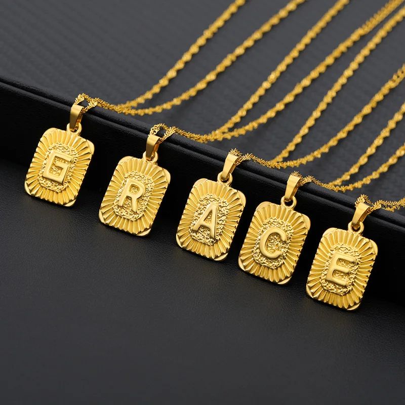 Alphabet Charms Choker Gold Plated 