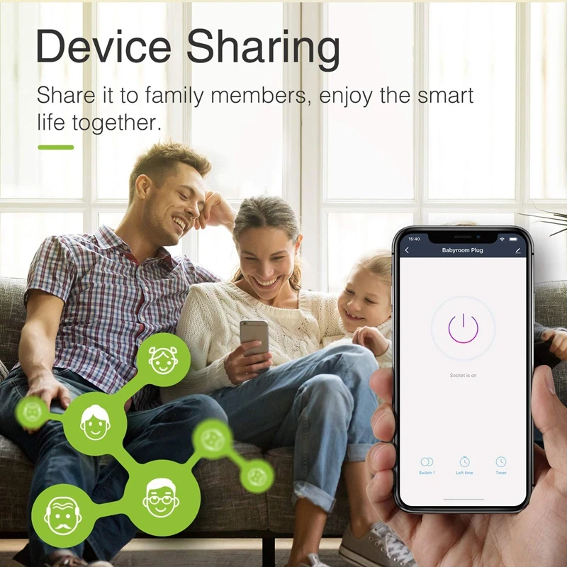Smart Plug 15A розетка Wi-Fi для Alexa Google Home, 4 шт. в упаковке мини розетка с таймером Функция и защита от перегрузки штепсельная вилка стандарта США