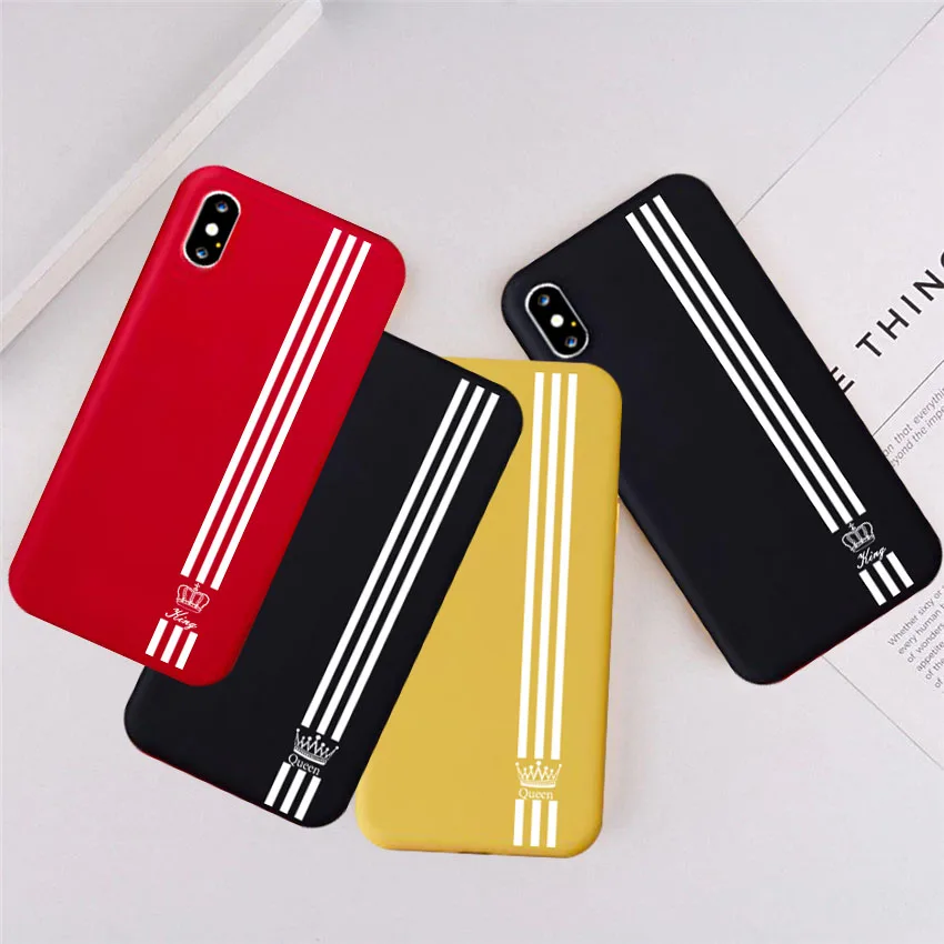 

Luxury Romantic King Queen Couple Phone Case for IPhone XS MAX 11 Pro XR 6 6S Plus Soft Silicone Phone Case for IPhone 8 7 Plus