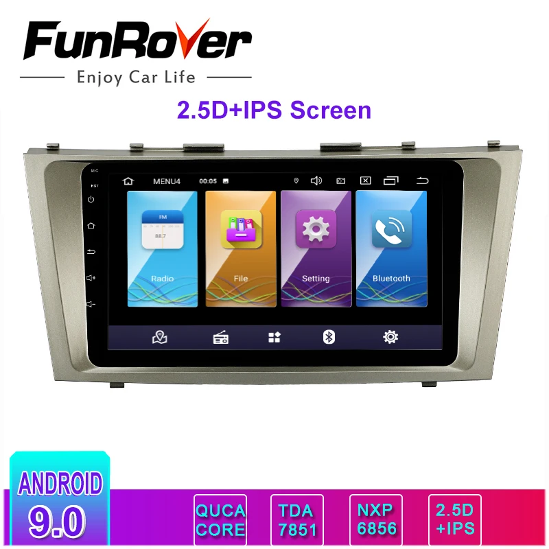 

FUNROVER 2.5D+IPS For Toyota Camry 7 40 50 2006-2011 Car Radio Multimedia Video Player Navigation GPS Android 9.0 2 din no dvd