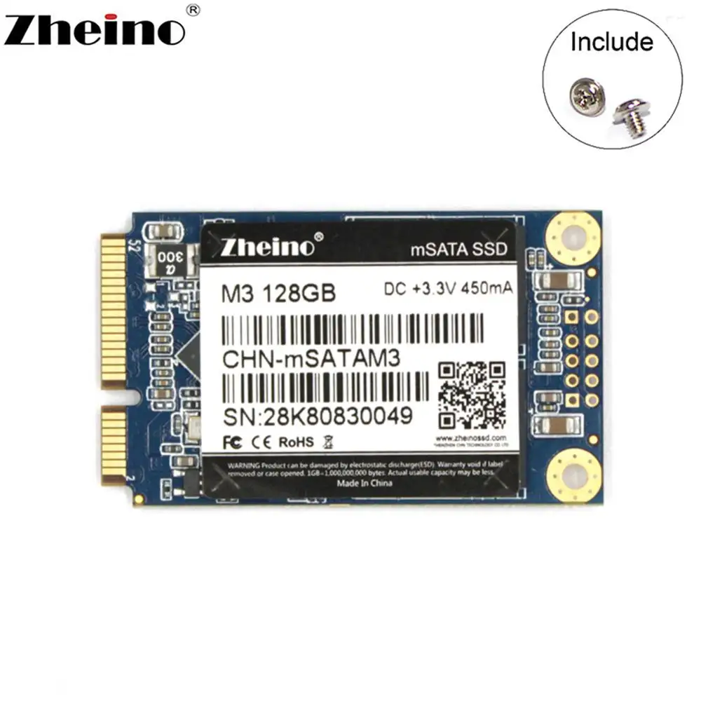 Zheino SSD mSATA 128 ГБ 256 512 1 ТБ M3 Внутренние твердотельные жесткие диски для ноутбука |