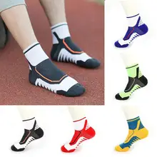 1 пара спортивных носков, средние уличные носки для бега, футбольные носки, мужские Нескользящие носки для кемпинга, впитывающие пот, дышащие спортивные носки J3L0