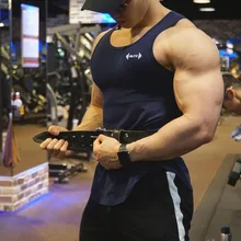 Muscle Brother, стиль, Летний дышащий спортивный жилет, Мужская облегающая футболка без рукавов для фитнеса