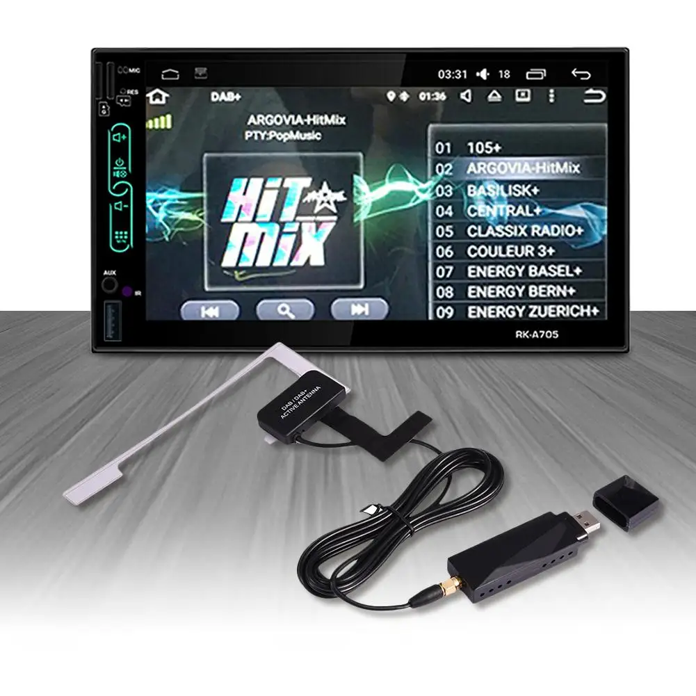 

Universal DAB + Extension Antenna USB Portable Adapter Receiver For Android 4.4 5.1 6.0 7.1 Car Player For Europe Australia