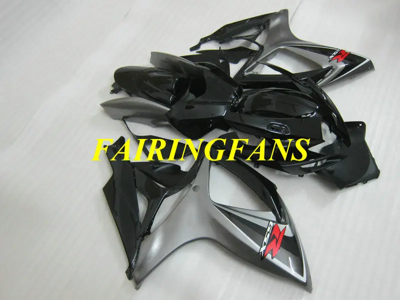 Инжекторный тюнинг-пакет для SUZUKI GSXR600 750 K6 06 07 R 600 GSXR750 2006 2007 Серебро Черный Обтекатели на кузов+ подарки SC03