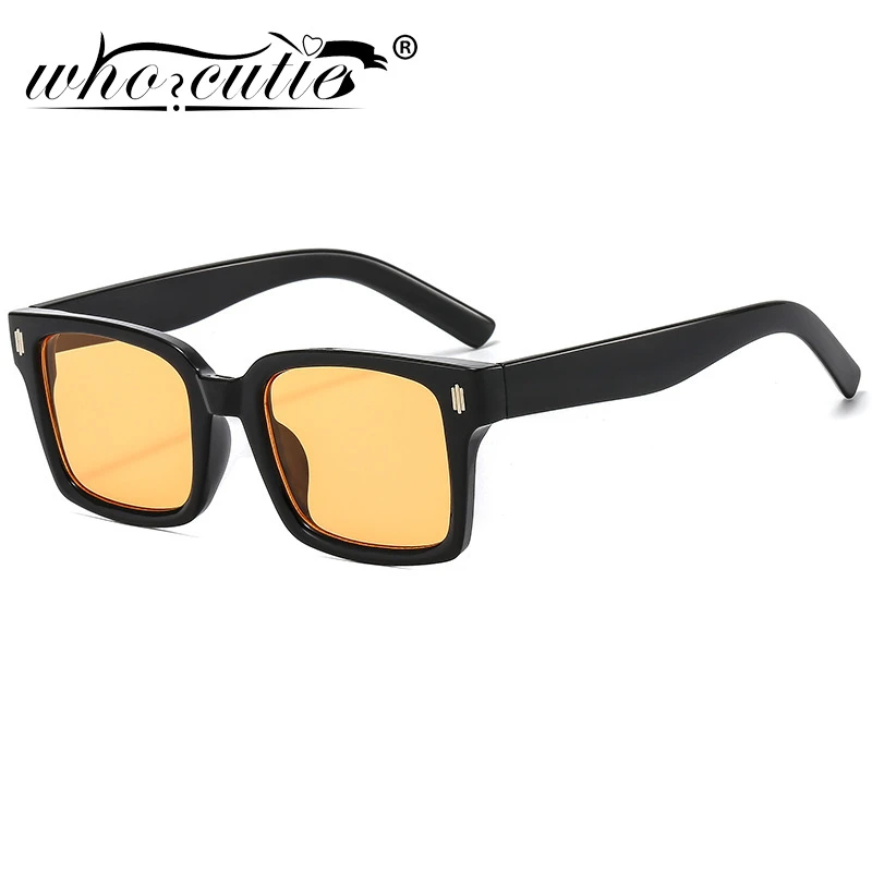 de sol cuadradas de gran tamaño para mujer hombre, lentes Retro de diseño de los 90, remaches de leopardo, montura rectangular, a la moda, 2021|Gafas de sol para mujer| -