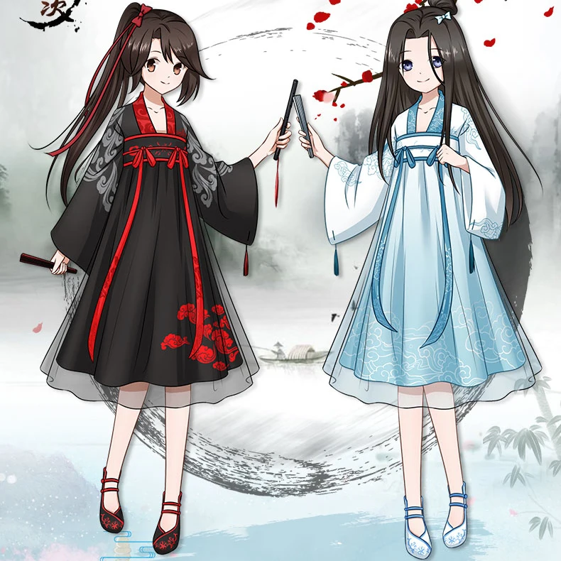 Аниме гроссмейстер демоническим выращивания Lan Wangji на каждый день Wei Wuxian Косплэй