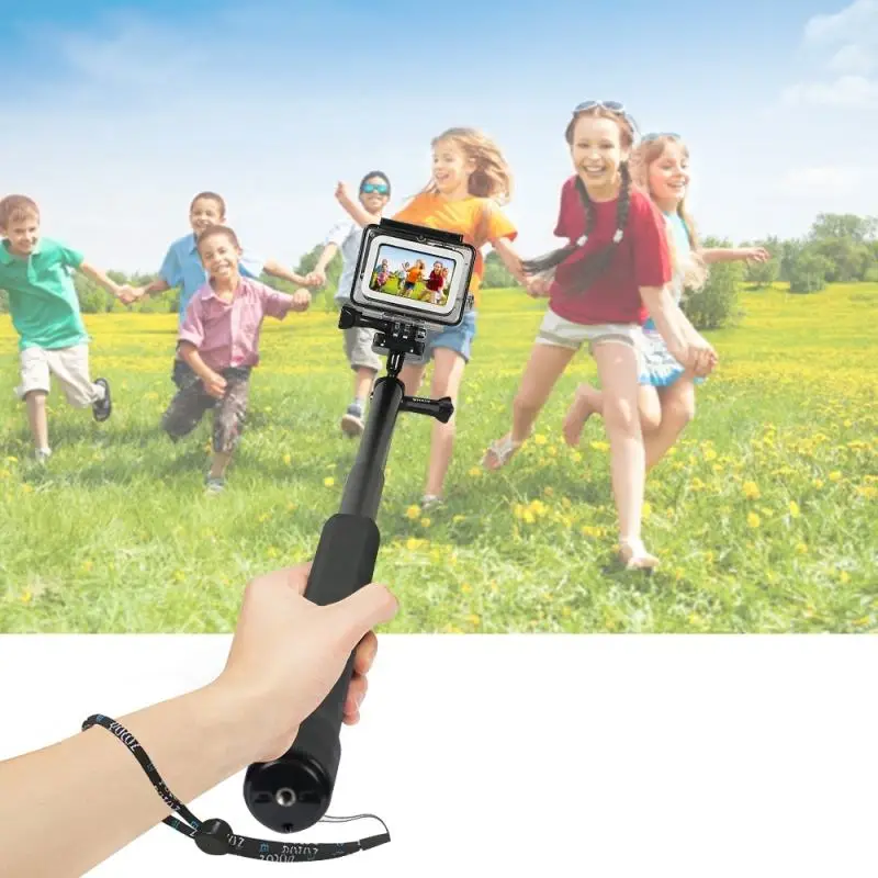 Hot 3C-PULUZ PU416 Waterproof Aluminum Alloy Extendable Handheld Selfie Stick for DJI Osmo Action Monopod Release Long Screw Lan |