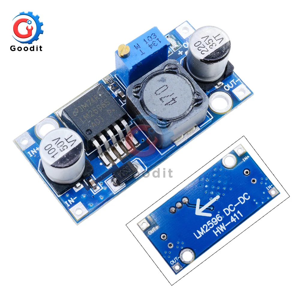 5 шт. LM2596s Step понижающий модуль питания 3A Регулируемый LM2596 регулятор напряжения 24